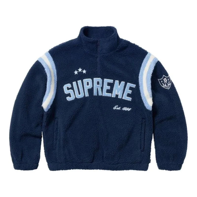 Supreme FW23 Week1 ARC Half Zip Fleece Pullover Jacket 'Navy' SUP-FW23-016 sold by KicksCrew