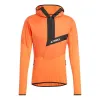 adidas Techrock Ultralight 1/2-Zip Hooded Fleece Jacket 'Orange' IN7007 sold by KicksCrew