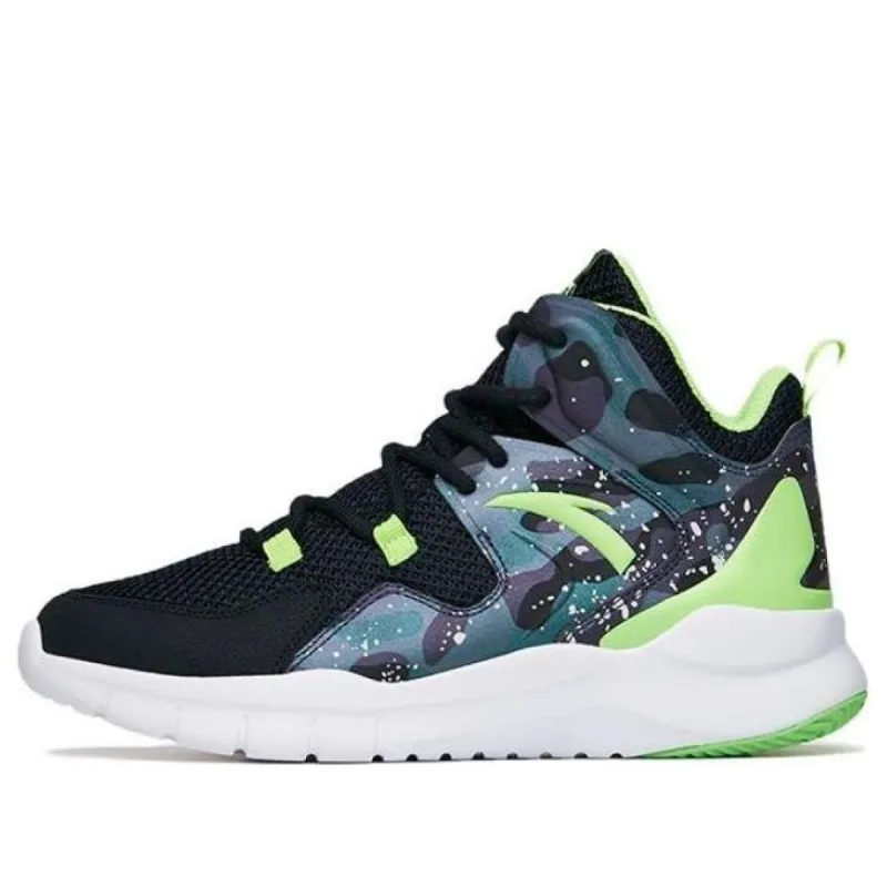 (GS) ANTA Basketball Series Sneakers High 'Black Neon Green' A312221165-3 sold by KicksCrew