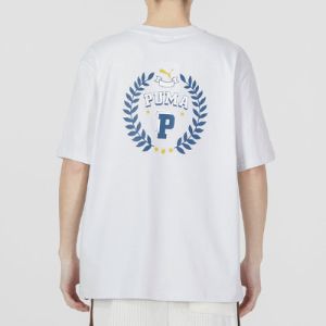 PUMA Sportswear Logo Tee 'White' 677382-72 sold by KicksCrew