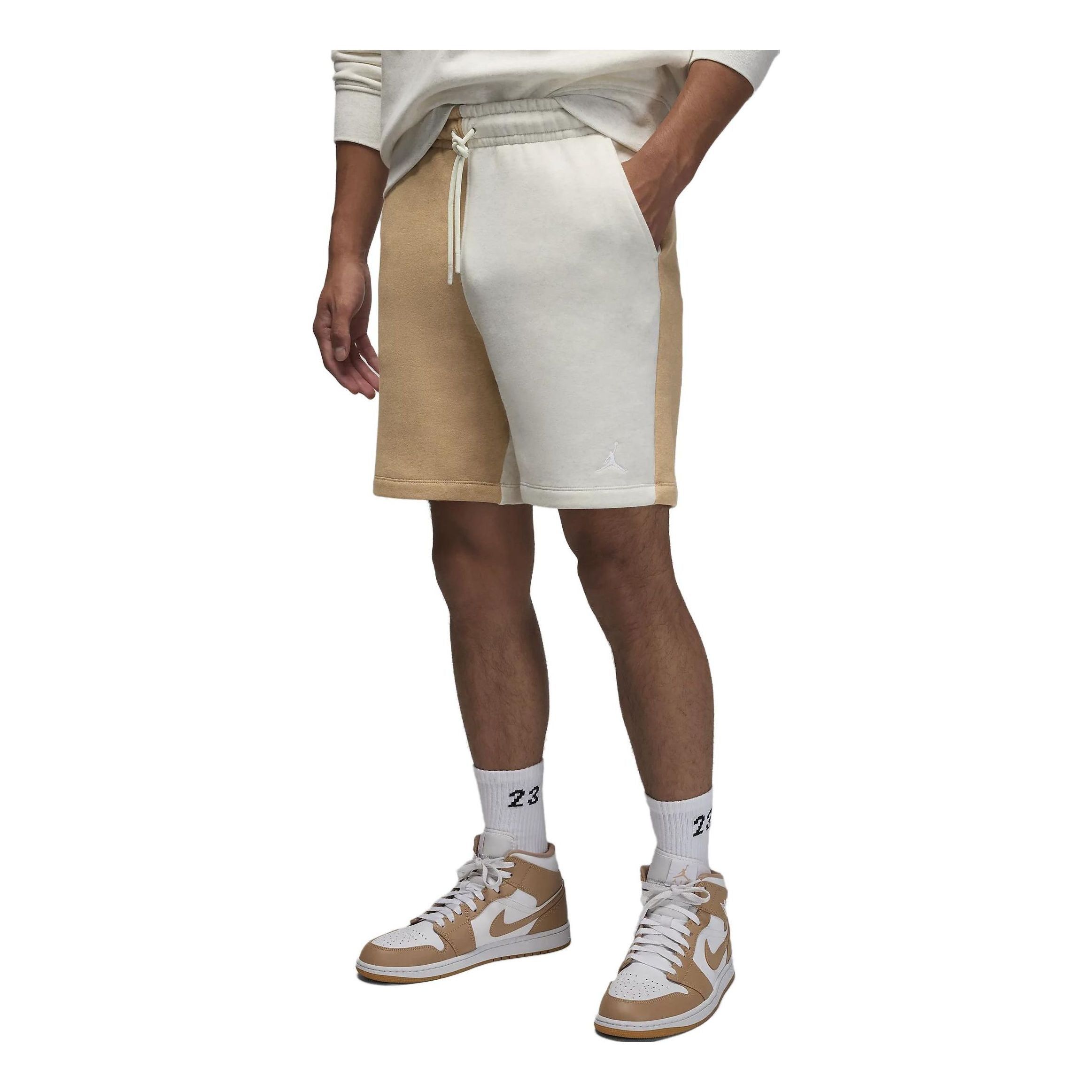 Air Jordan Essentials Fleece Shorts 'Hemp Sail White' FJ7783-200 sold by KicksCrew