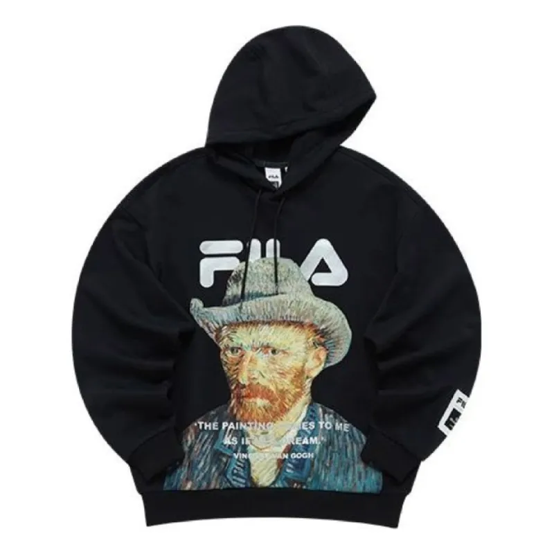 FILA x Van Gogh Museum Hoodie 'Black Multi-Color' F11M218202F-BK sold by KicksCrew