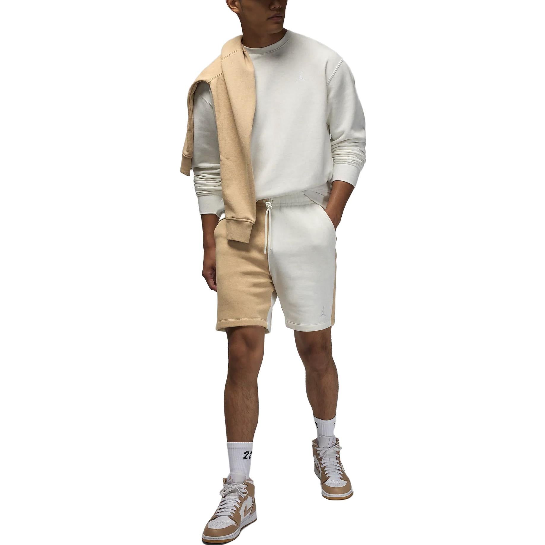 Air Jordan Essentials Fleece Shorts 'Hemp Sail White' FJ7783-200 sold by KicksCrew product image thumbnail 2