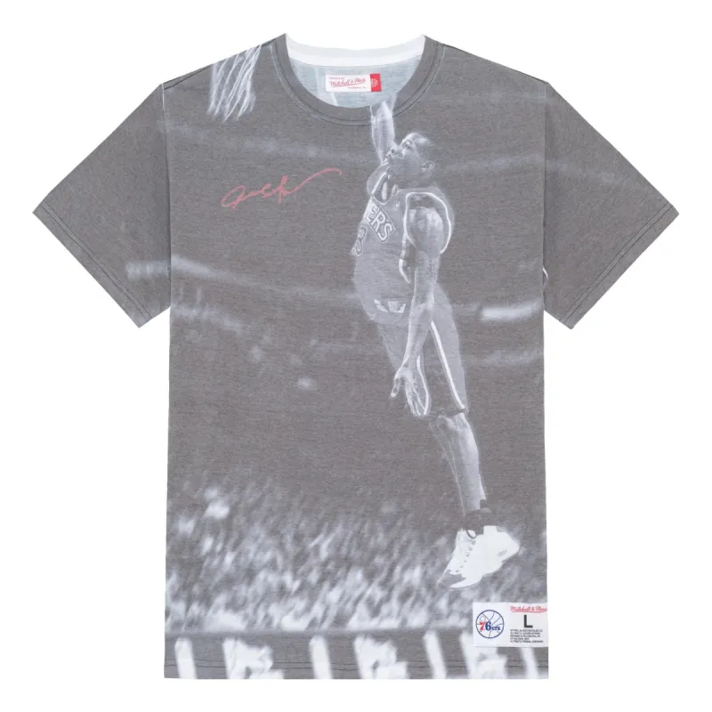 Mitchell & Ness NBA Above The Rim T-Shirt Philadelphia 76ers Allen Iverson 'Grey' TCRW3401-P76YYAIVWHIT sold by KicksCrew