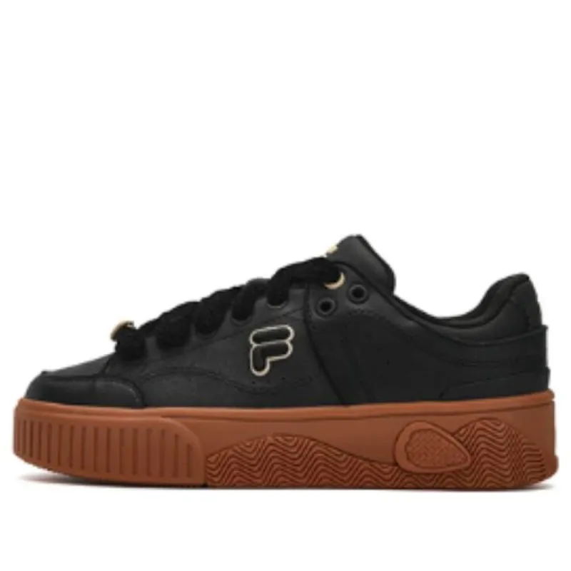 (WMNS) FILA FUSION Stack Skate Shoes 'Black Brown' T12W342208FBK sold by KicksCrew