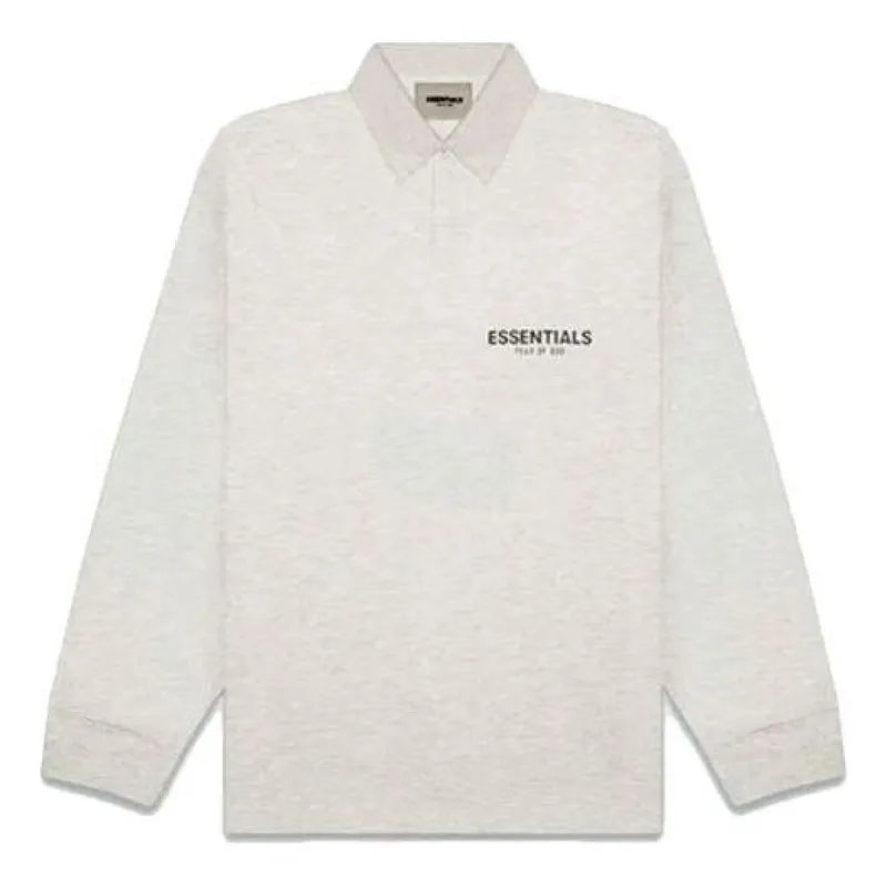 Fear of God Essentials FW20 Long Sleeve Polo Shirt 'Oatmeal' FOG-FW20-347 sold by KicksCrew