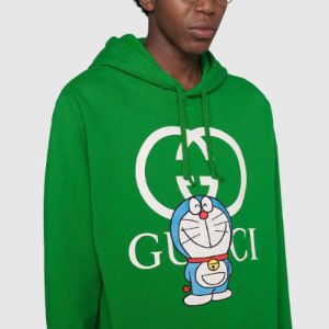Gucci x Doraemon Cotton Hoodie 'Green' 646953-XJDE1-3229 sold by KicksCrew