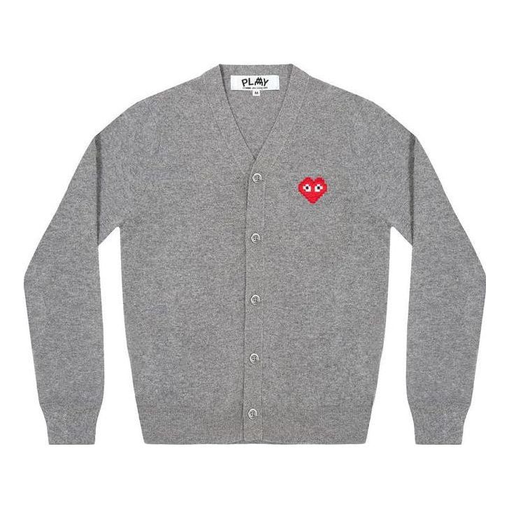 COMME des GARCONS PLAY x Invader Cardigan 'Grey' AZ-N084-051-2 sold by KicksCrew