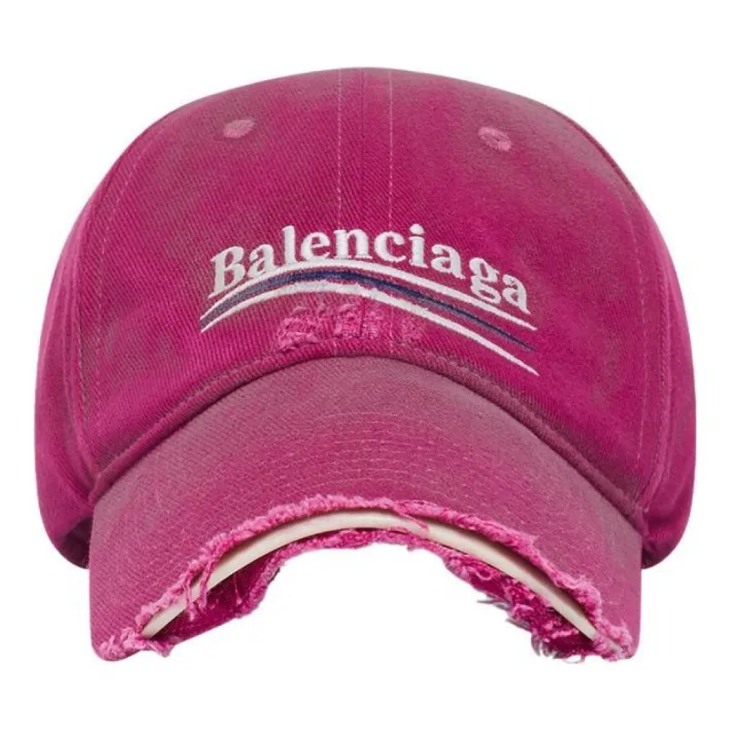 (WMNS) Balenciaga Political Campaign Destroyed Cap 'Dark Pink' 673320410B20517 sold by KicksCrew
