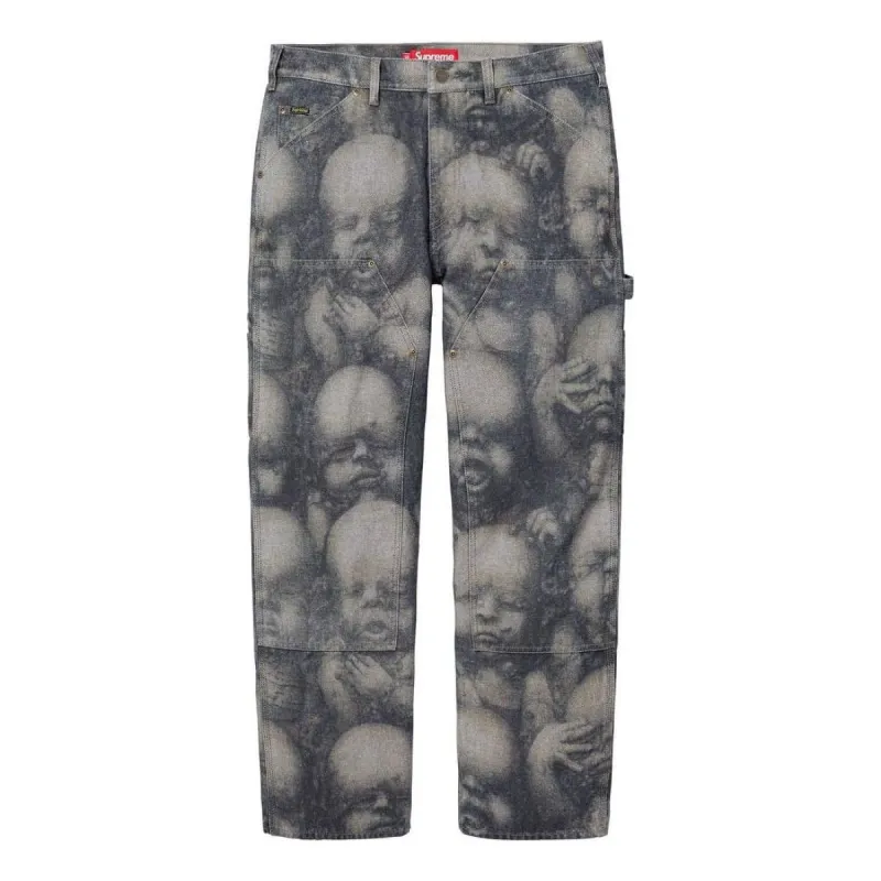 Supreme x H.R. GIGER FW23 Week8 Double Knee Pants 'Grey' SUP-FW23-144 sold by KicksCrew