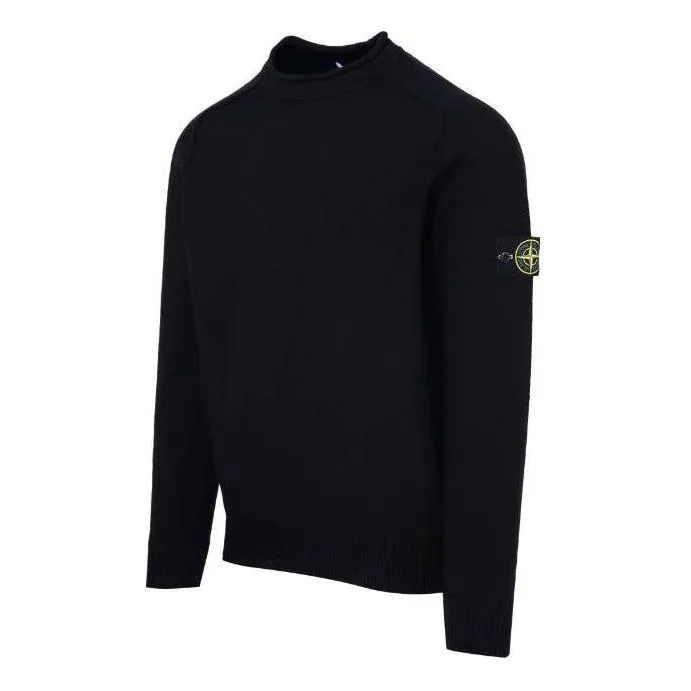 STONE ISLAND Logo Patch Detail Crewneck Sweater 'Black' 7815528D3-V0029 sold by KicksCrew product image thumbnail 3
