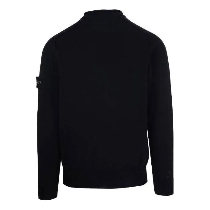 STONE ISLAND Logo Patch Detail Crewneck Sweater 'Black' 7815528D3-V0029 sold by KicksCrew product image thumbnail 2
