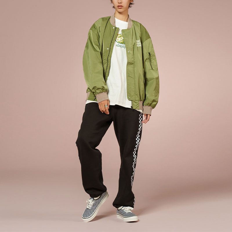 (WMNS) Vans Triple Logo Baseball Jacket 'Green' VN000BZEZBF sold by KicksCrew product image thumbnail 3