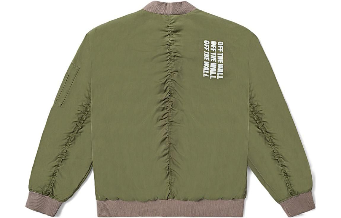 (WMNS) Vans Triple Logo Baseball Jacket 'Green' VN000BZEZBF sold by KicksCrew product image thumbnail 2