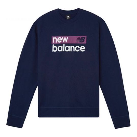 (WMNS) New Balance Logo Sweatshirt 'Pigment' WT03804-PGM sold by KicksCrew