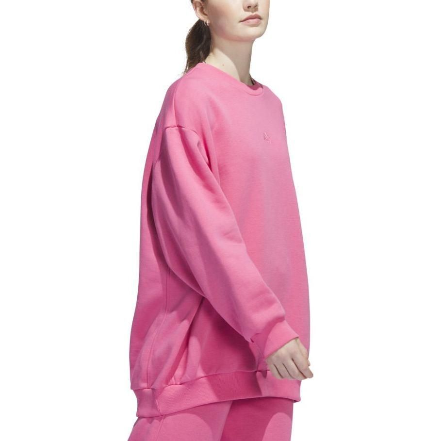 (WMNS) adidas ALL SZN Fleece Oversized Crew Sweatshirt 'Pink' IM0329 sold by KicksCrew product image thumbnail 2