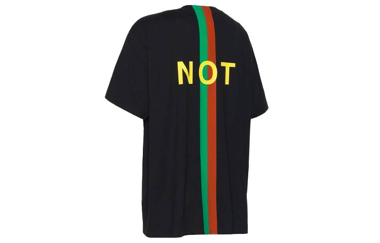 Gucci Fake/Not Print Oversize T-Shirt 'Black' 616036-XJCXX-1082 sold by KicksCrew product image thumbnail 4