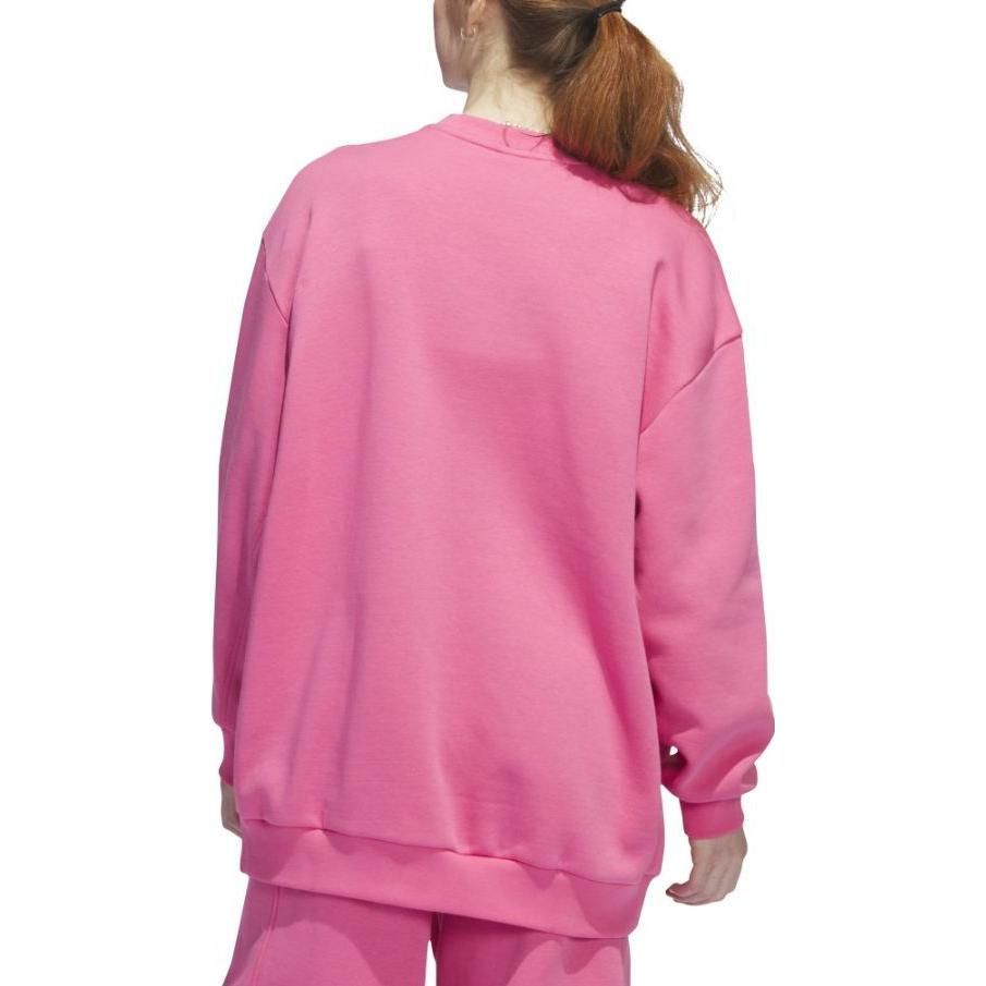(WMNS) adidas ALL SZN Fleece Oversized Crew Sweatshirt 'Pink' IM0329 sold by KicksCrew product image thumbnail 3
