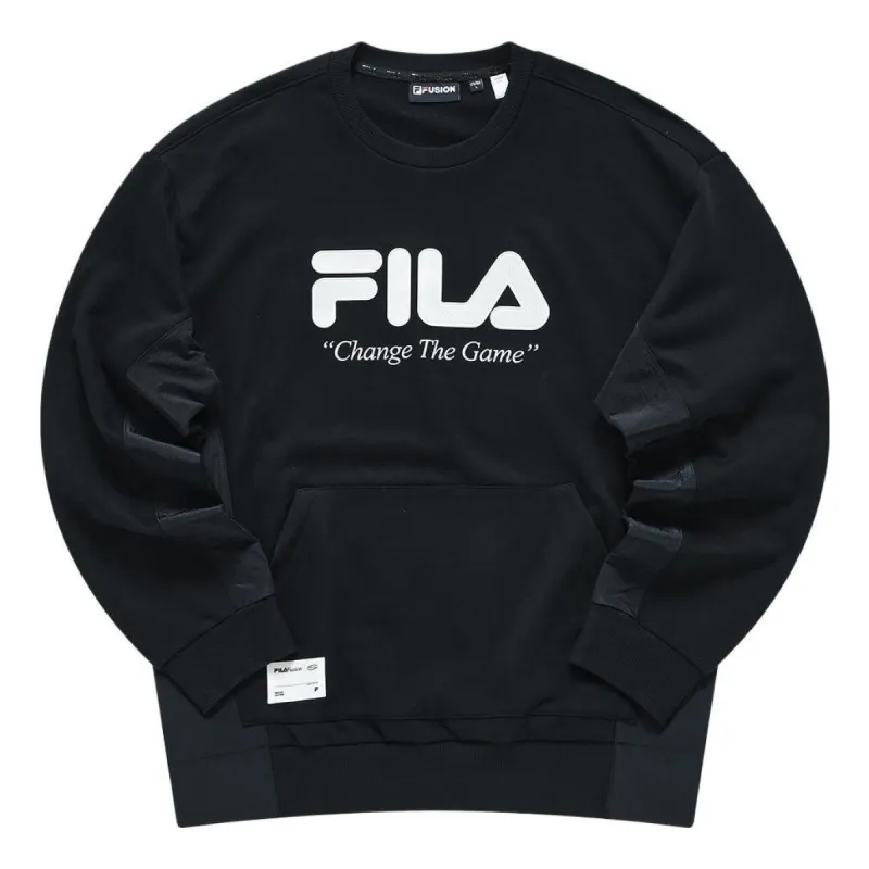 FILA FUSION Change The Game Logo Sweatshirt 'Black' T11M311211F-BK sold by KicksCrew