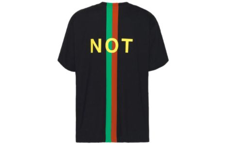 Gucci Fake/Not Print Oversize T-Shirt 'Black' 616036-XJCXX-1082 sold by KicksCrew