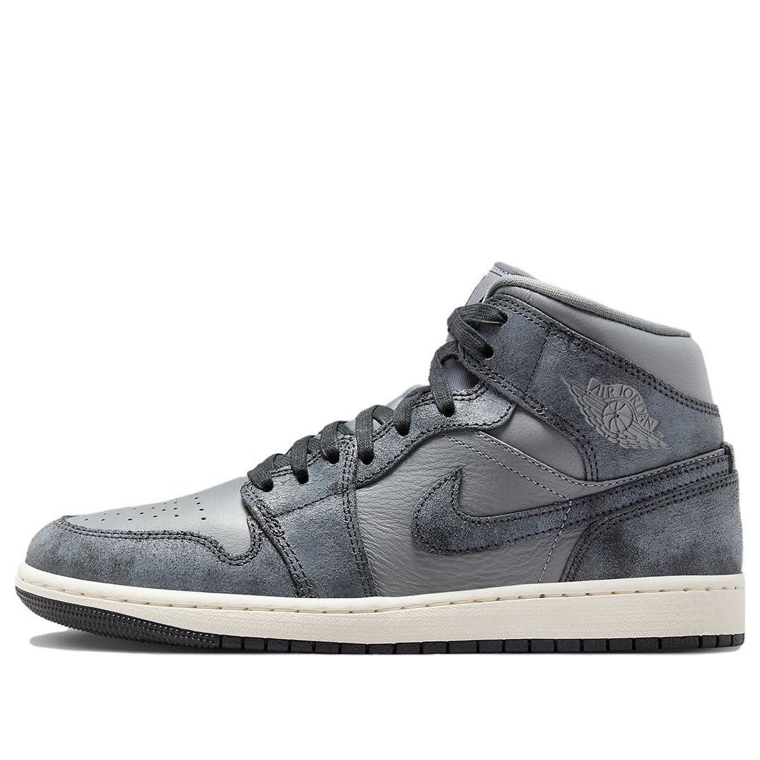 (WMNS) Air Jordan 1 Mid 'Distressed Smoke Grey' FJ3448-001 sold by KicksCrew