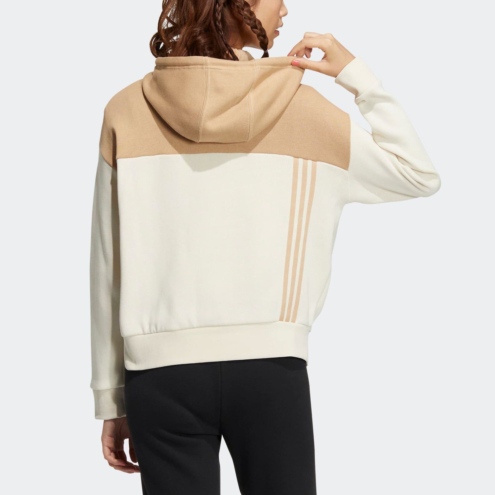 (WMNS) Adidas Neo Util Hoodies 'White Beige' HN2342 sold by KicksCrew product image thumbnail 3
