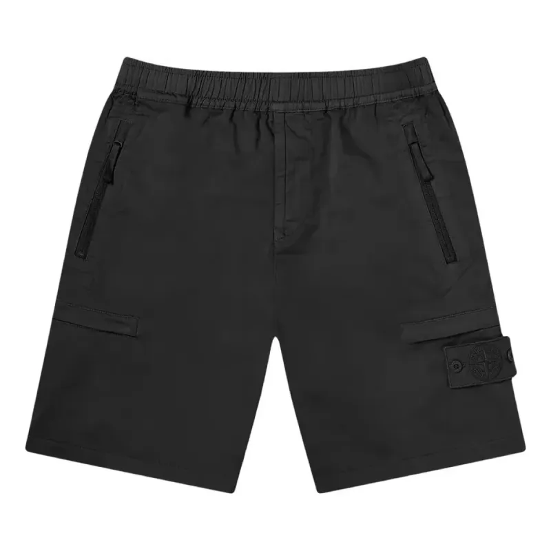 STONE ISLAND Ghost Cargo Short 'Black' 7415L06F2-V0029 sold by KicksCrew