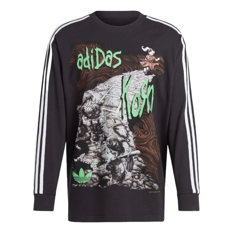 adidas x KoRn Long Sleeve T-shirt 'Black' IW7523 sold by KicksCrew