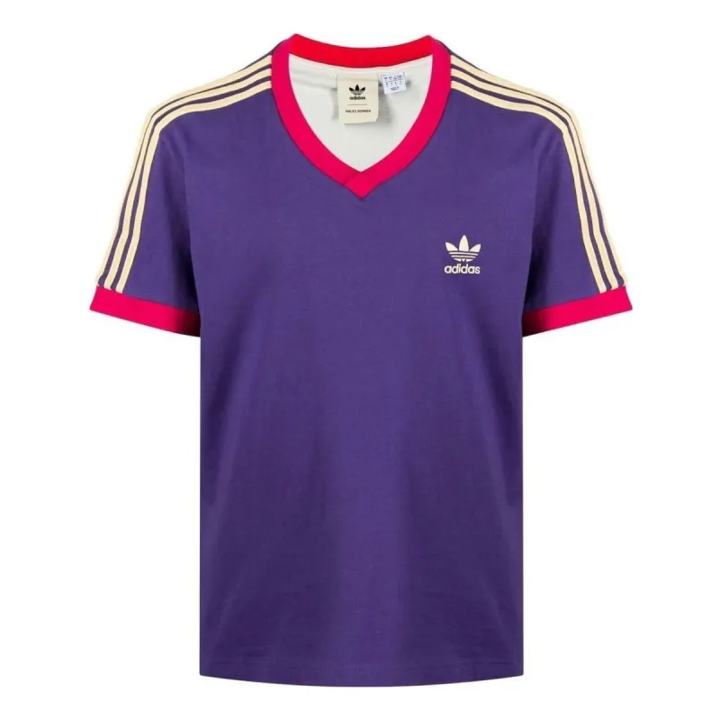 adidas originals x Wales Bonner 70s V-Neck Tee 'Unity Purple' GV1315 sold by KicksCrew