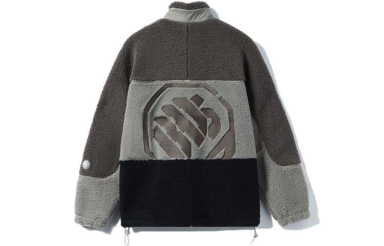 Li-Ning BadFive Logo Color Block Polar Fleece Jacket 'Grey' AFDR703-5 sold by KicksCrew product image thumbnail 2