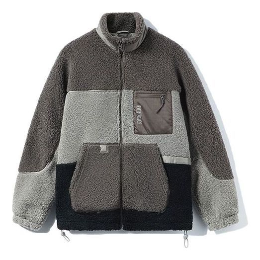 Li-Ning BadFive Logo Color Block Polar Fleece Jacket 'Grey' AFDR703-5 sold by KicksCrew