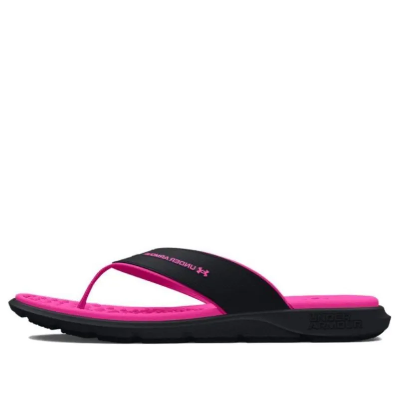 (WMNS) Under Armour Ignite Pro Marbella Sandal 'Black Rebel Pink' 3026030-002 sold by KicksCrew