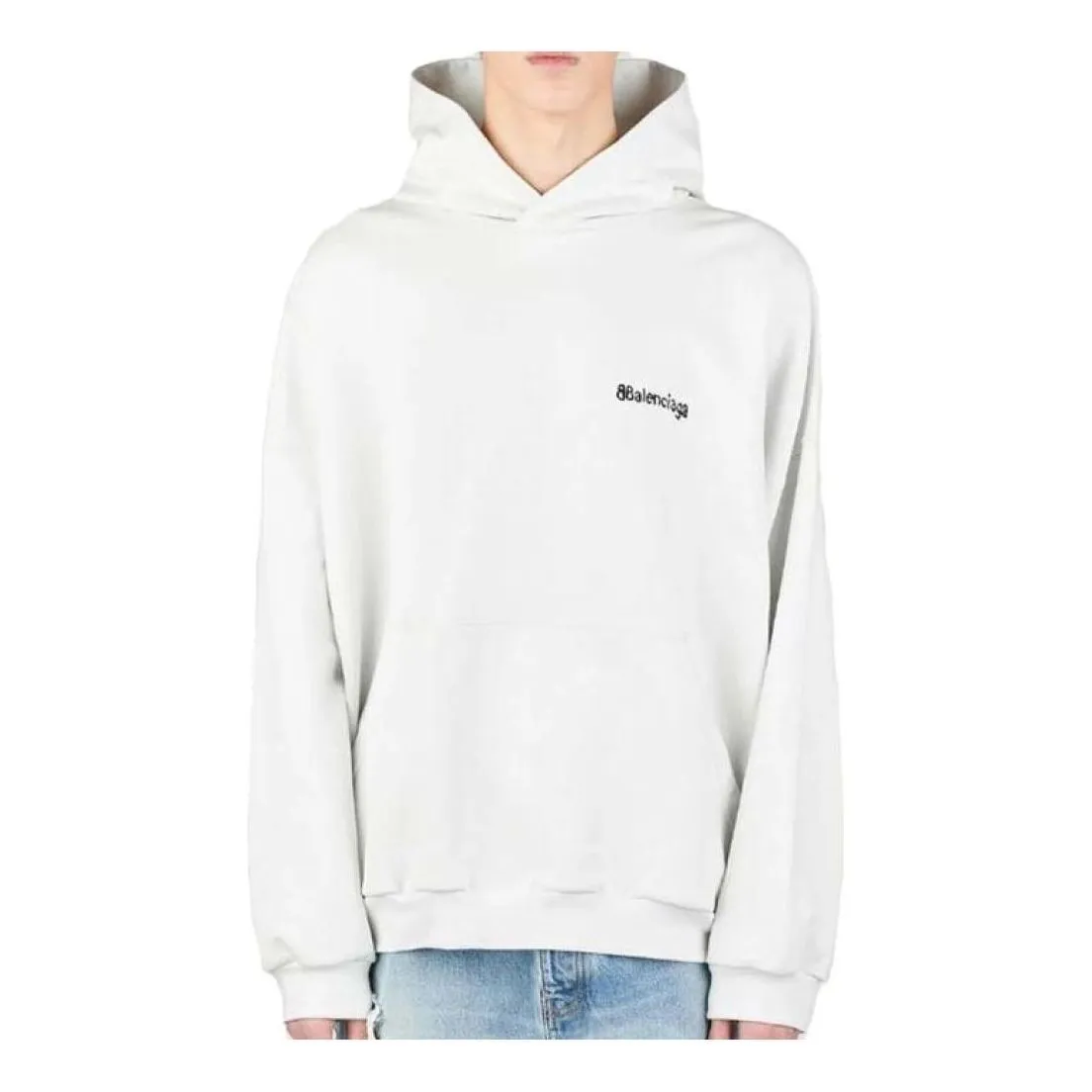 Balenciaga BB Corp Cotton Hoodie 'White' 713677TOVP19081 sold by KicksCrew product image thumbnail 3