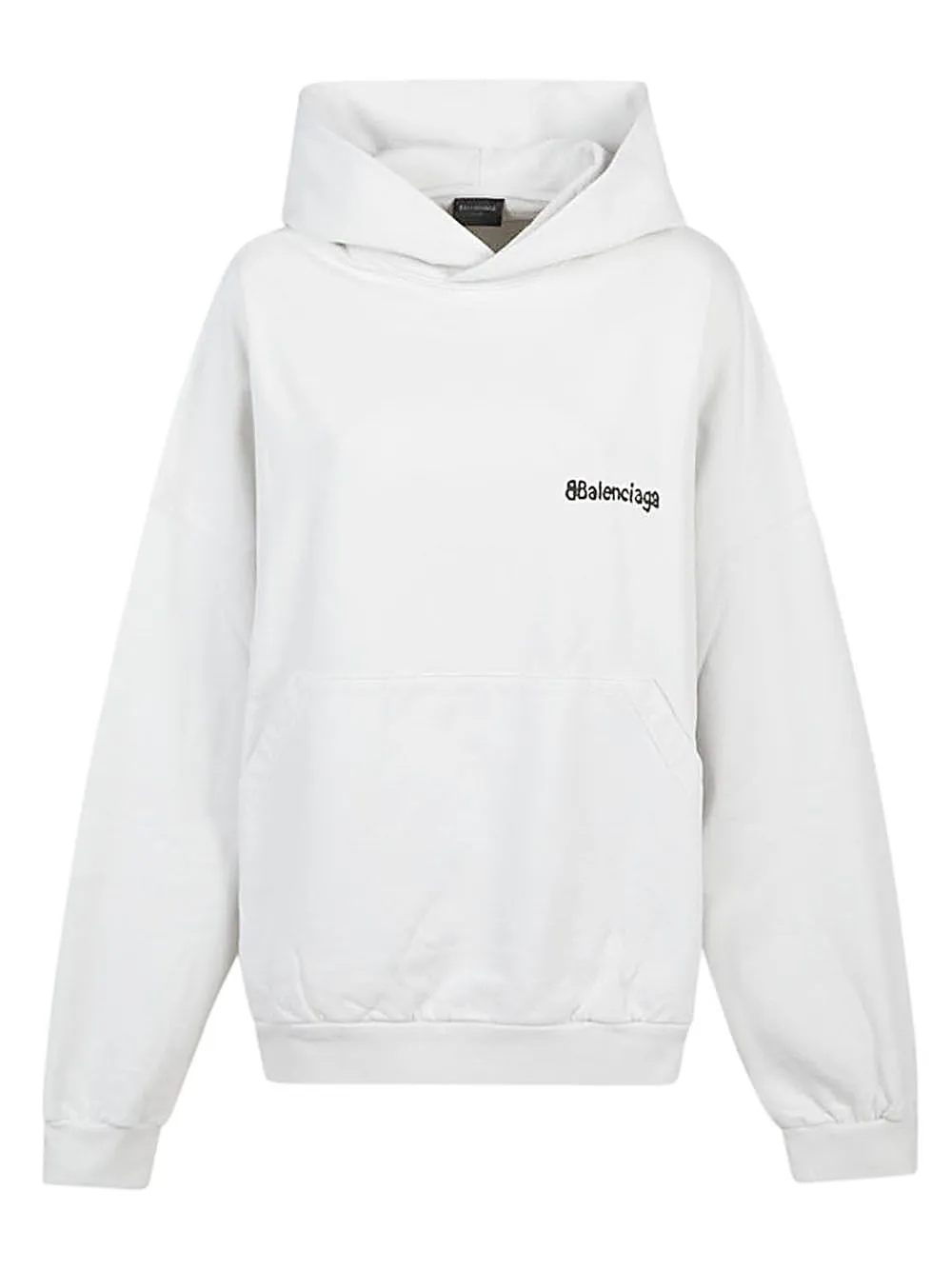 Balenciaga BB Corp Cotton Hoodie 'White' 713677TOVP19081 sold by KicksCrew