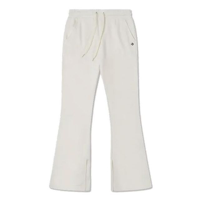 (WMNS) Converse Drawstring Flare Sweatpants 'White' 10026914-A01 sold by KicksCrew