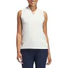 (WMNS) adidas Ultimate365 Textured Sleeveless Polo Shirt 'Beige' IN2553 sold by KicksCrew