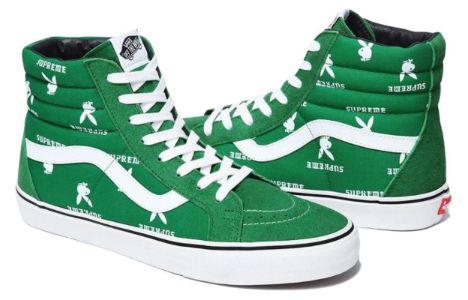 Vans x Supreme x Playboy SK8-Hi Shoes 'Green White' VN-0TVMD7N sold by KicksCrew