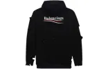 Balenciaga Political Campaign Destroyed Hoodie 'Black' 662718T32121069 sold by KicksCrew