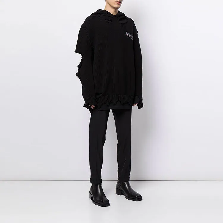 Balenciaga Political Campaign Destroyed Hoodie 'Black' 662718T32121069 sold by KicksCrew product image thumbnail 4