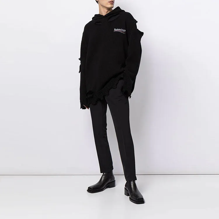 Balenciaga Political Campaign Destroyed Hoodie 'Black' 662718T32121069 sold by KicksCrew product image thumbnail 3