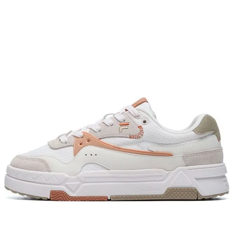 (WMNS) FILA FUSION Low-Top Skate Sneakers 'White Orange' T12W145107FSS sold by KicksCrew
