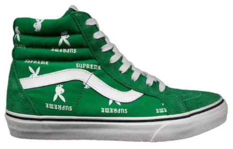 Vans x Supreme x Playboy SK8-Hi Shoes 'Green White' VN-0TVMD7N sold by KicksCrew