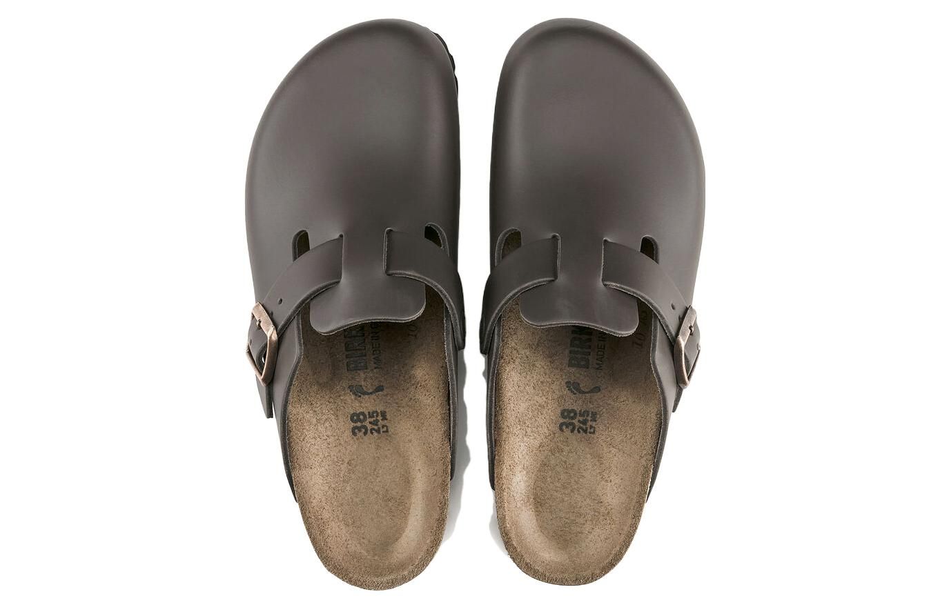 Birkenstock Boston Leather 'Dark Brown' 0060101 sold by KicksCrew product image thumbnail 2