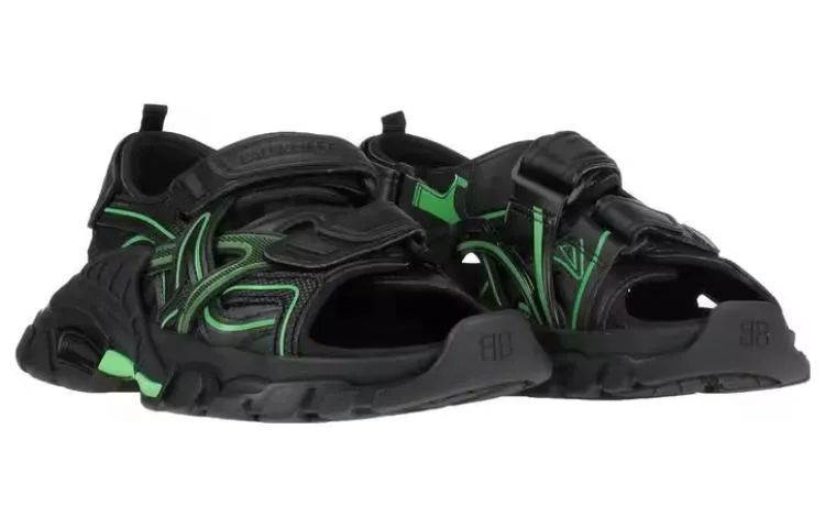 (WMNS) Balenciaga Track 2.0 Sandals 'Black Green' 617543W3AJ11030 sold by KicksCrew product image thumbnail 4