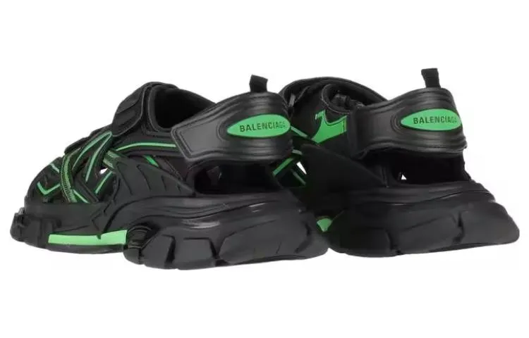(WMNS) Balenciaga Track 2.0 Sandals 'Black Green' 617543W3AJ11030 sold by KicksCrew product image thumbnail 2