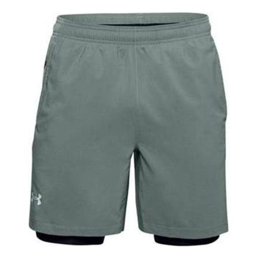 Under Armour Launch Stretch Woven 2-in-1 Shorts 'Lichen Blue' 1326576-424 sold by KicksCrew