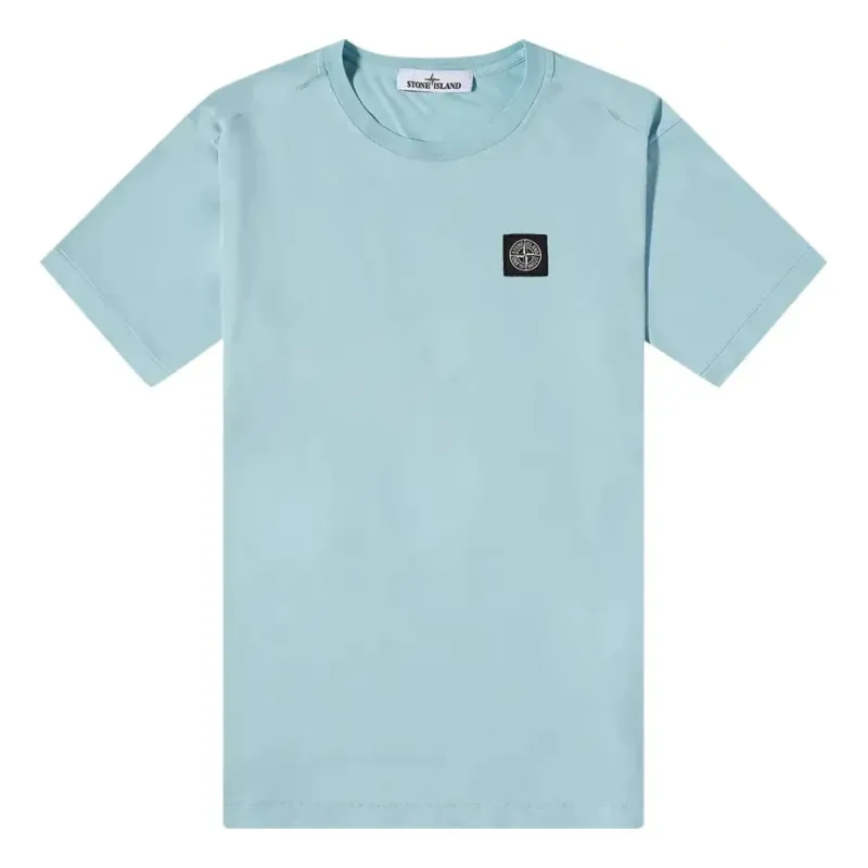 STONE ISLAND Logo Patch T-shirt 'Aqua' 761524113-V0044 sold by KicksCrew