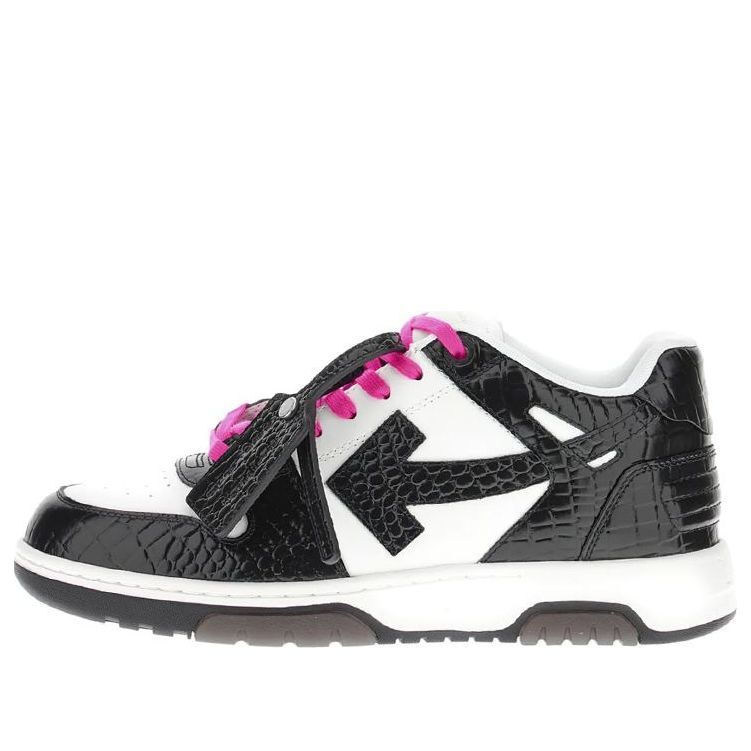 Off-White Out Of Office Low-Top Sneaker 'Black White Purple' OMIA189S23LEA0060110 sold by KicksCrew