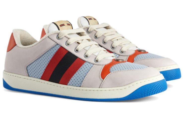 GUCCI Screener GG Leather Sneakers 'Grey Blue Red' 708296-0YIA0-1471 sold by KicksCrew product image thumbnail 2