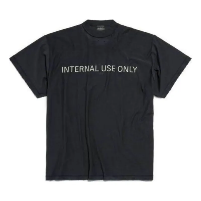 Balenciaga Internal Use Only Inside-out T-shirt 'Black' 787358TQVU21083 sold by KicksCrew